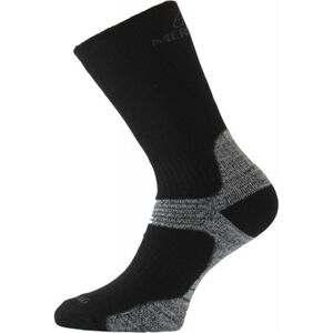 Trekingové merino ponožky Lasting WSB 908 čierna sivá L (42-45)